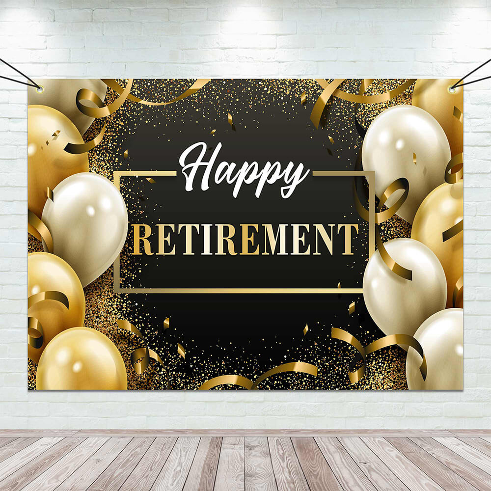 Happy Retirement Party Decorations Happy Retirement Sign Banner Photo ...