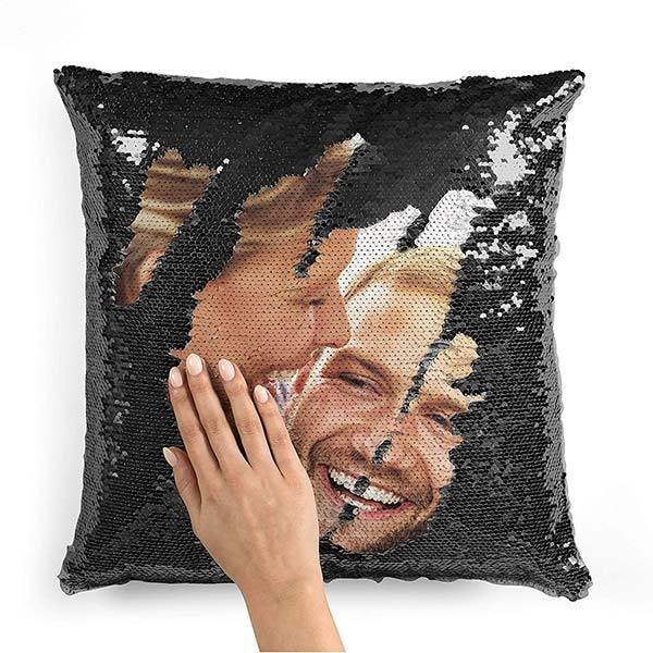 mermaid sequin pillow personalized