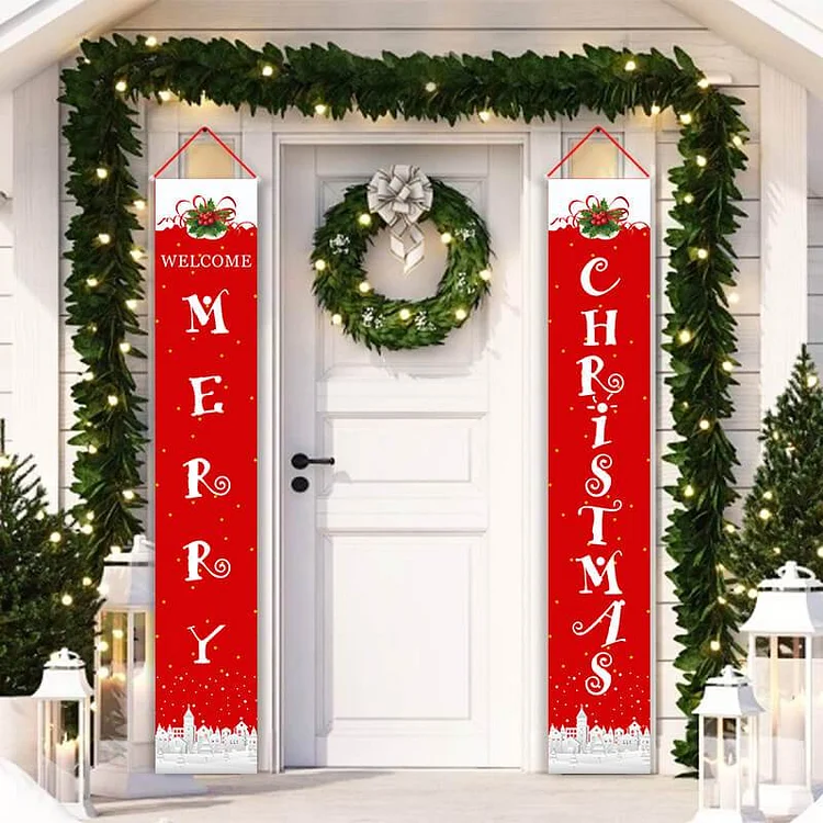 Merry Christmas Banner Decor D - 2022 Best Decor Gifts-BlingPainting-Customized Products Make Great Gifts