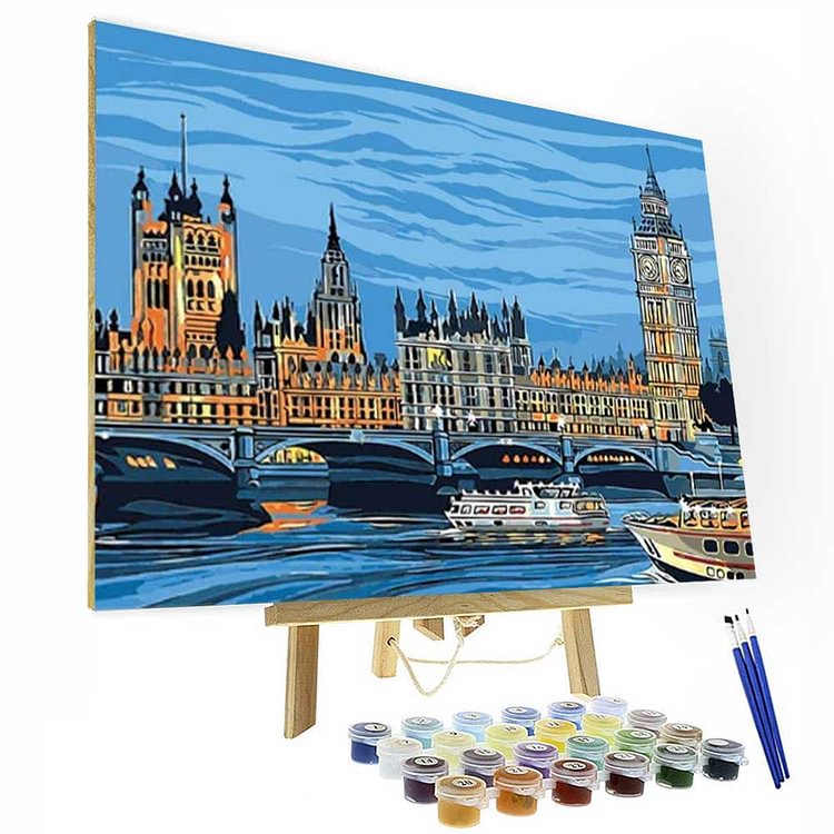 Paint by Numbers Kit - View Of London-BlingPainting-Customized Products Make Great Gifts