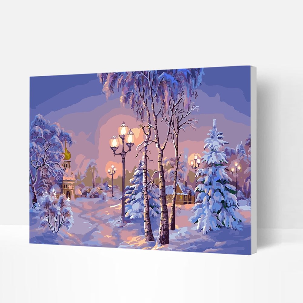 Paint by Numbers Kit - Chilly Christmas, Creative Gifts-BlingPainting-Customized Products Make Great Gifts
