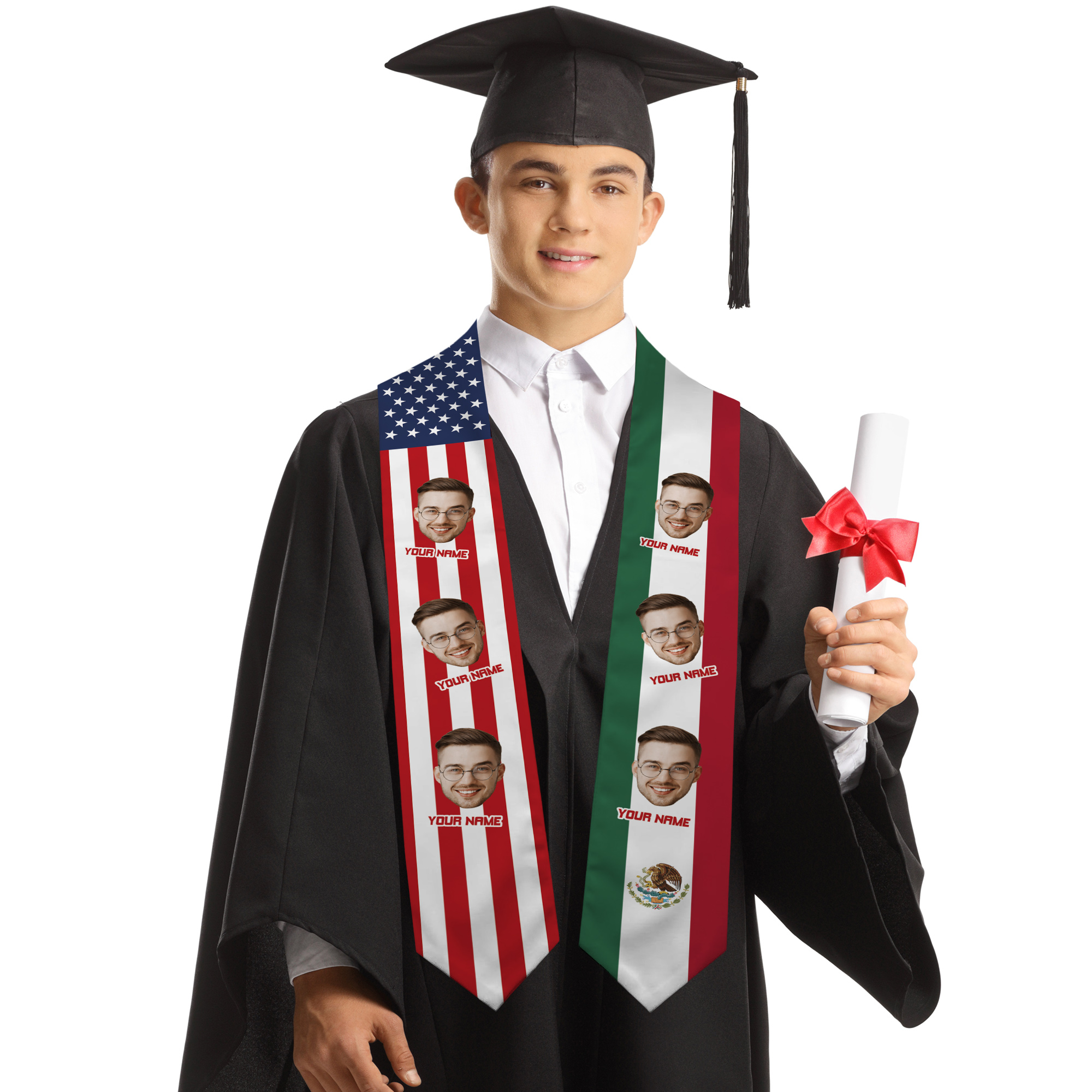 College Graduation Stole, Personalized with High School Legacy-BlingPainting-Customized Products Make Great Gifts
