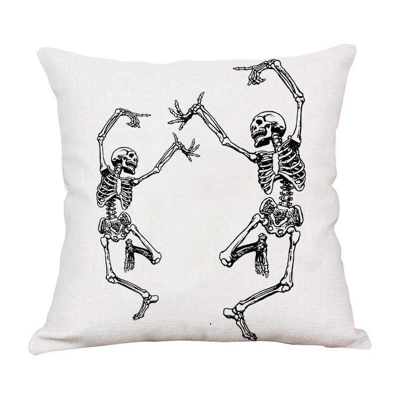 Halloween Skull Human Skeleton Throw Pillow O-BlingPainting-Customized Products Make Great Gifts