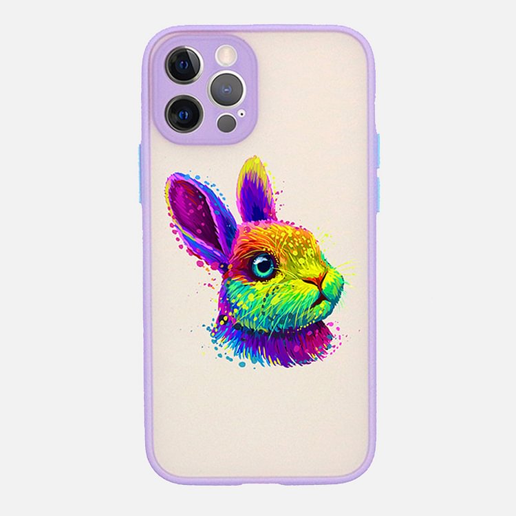 Colorful Rabbit iPhone Case-BlingPainting-Customized Products Make Great Gifts