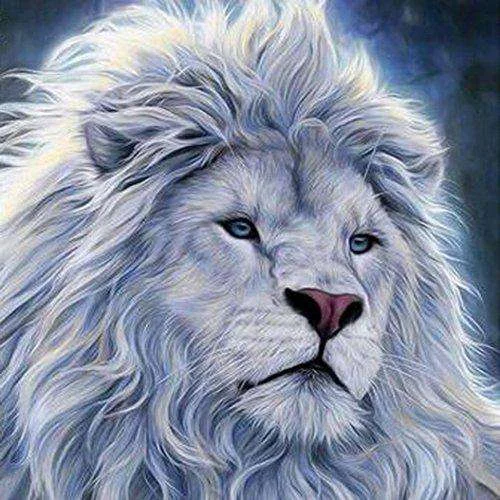 The White Lion king-BlingPainting-Customized Products Make Great Gifts