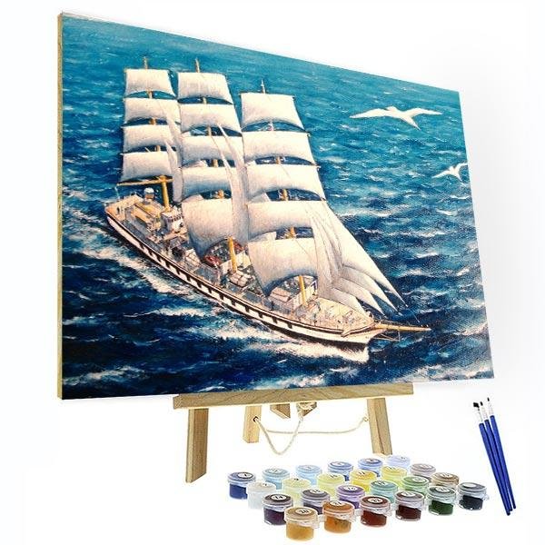 Paint by Numbers Kit -  Sail By Wind-BlingPainting-Customized Products Make Great Gifts