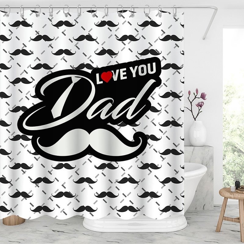 Love You Dad Shower Curtains - Father's Day Gift Ideas-BlingPainting-Customized Products Make Great Gifts