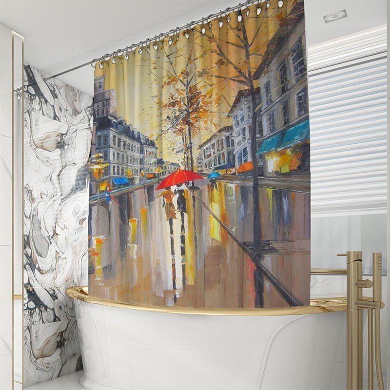 Autumn Dusk Shower Curtains-BlingPainting-Customized Products Make Great Gifts