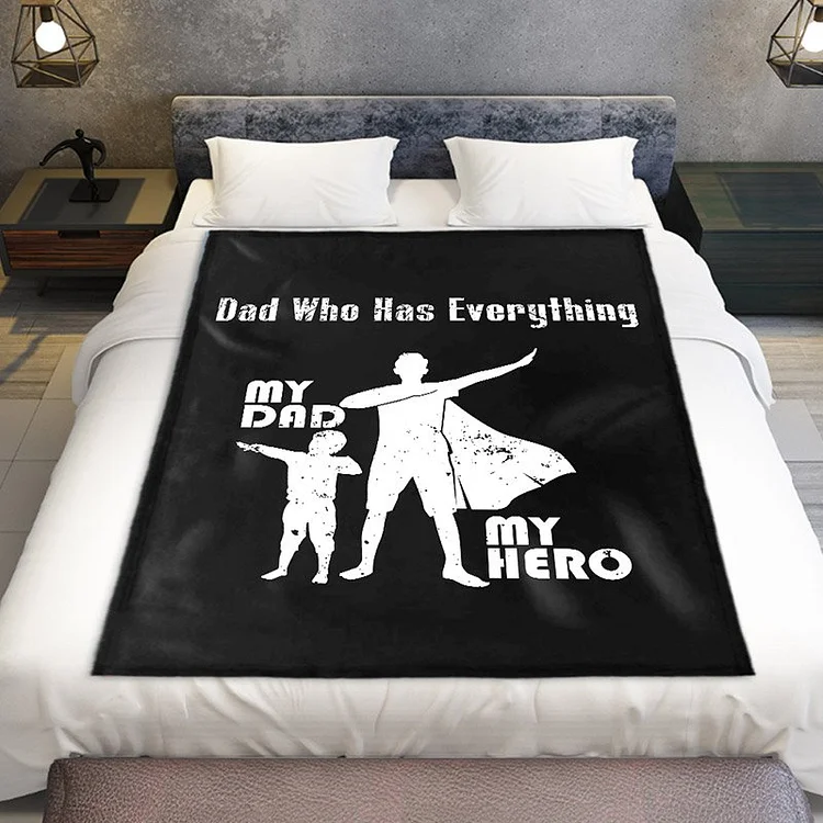 My Hero Blanket- Father's Day Gifts-BlingPainting-Customized Products Make Great Gifts