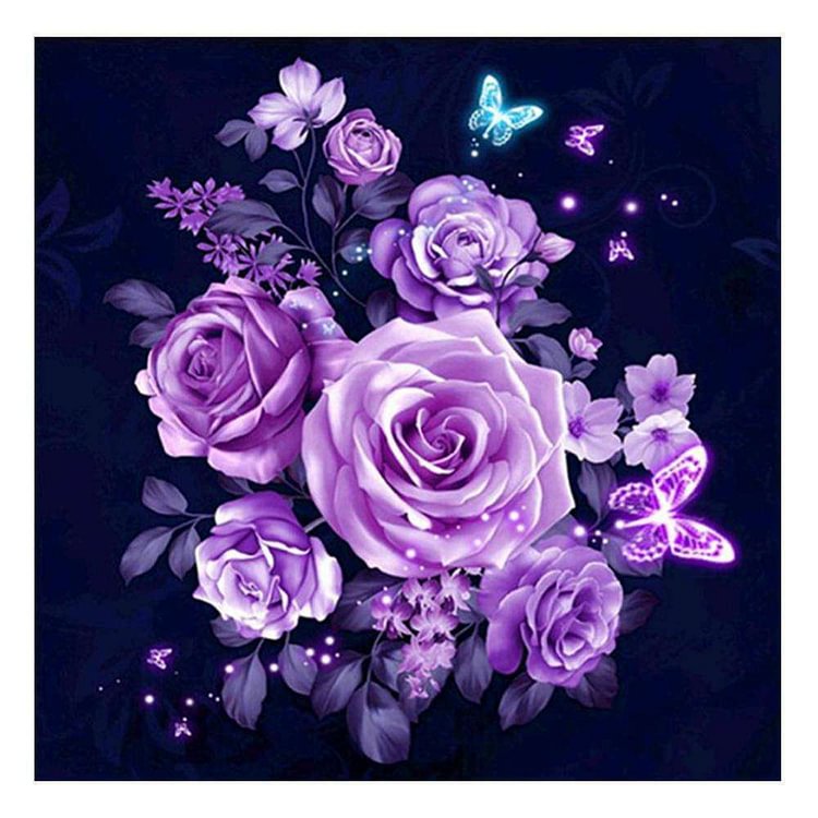 Purple Flowers-BlingPainting-Customized Products Make Great Gifts