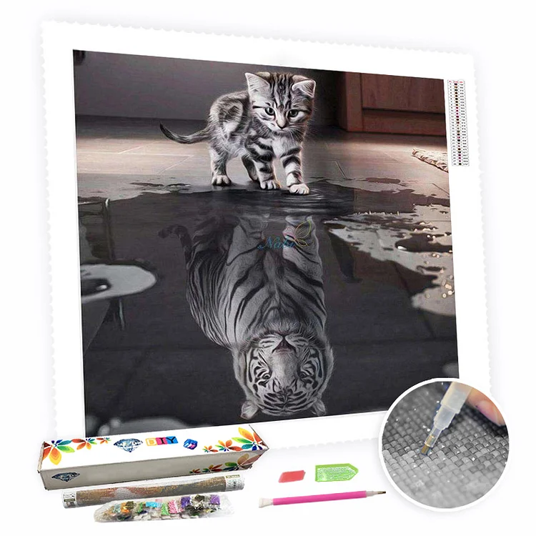 Believe in Yourself -Cat to Tiger-BlingPainting-Customized Products Make Great Gifts