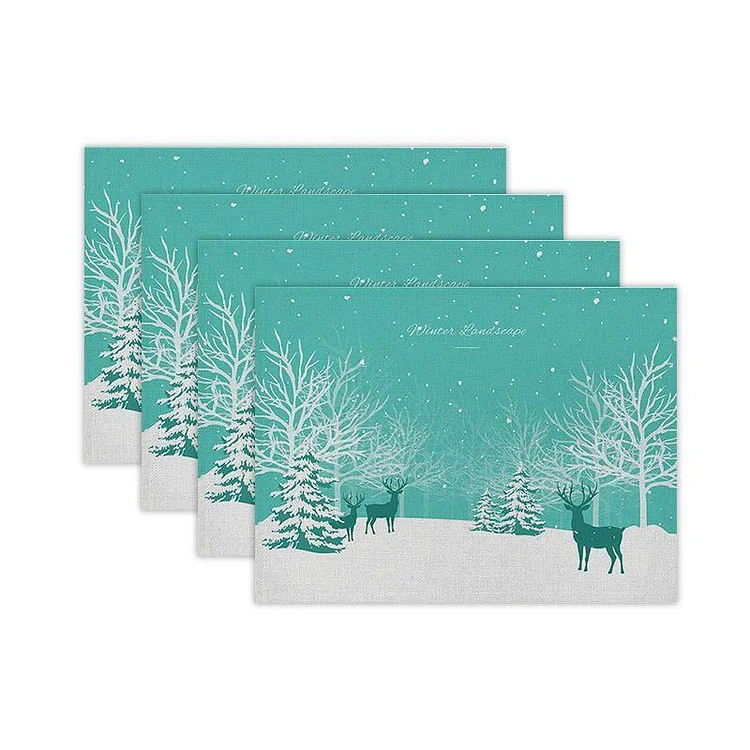 Best Gifts Decor - Christmas Decor Reindeer Placemat-BlingPainting-Customized Products Make Great Gifts