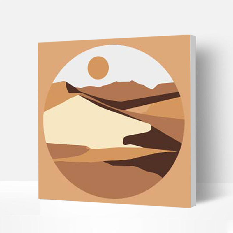 Wooden Framed Incredible Wall Art Paint with Painting Kits For Kids and Beginners - The Mountains in the Sun-BlingPainting-Customized Products Make Great Gifts