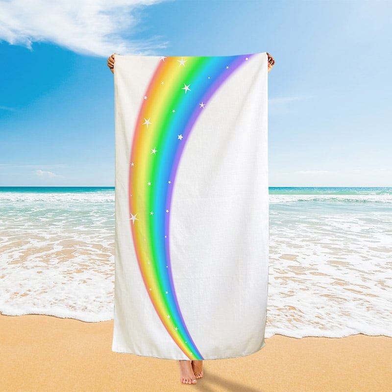 Rainbow Pattern Beach Towel-BlingPainting-Customized Products Make Great Gifts