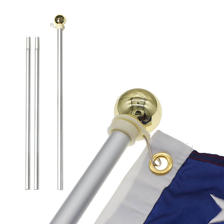  6Ft Easy to Operate Aluminum Wall Mount Flag Pole Kits-BlingPainting-Customized Products Make Great Gifts