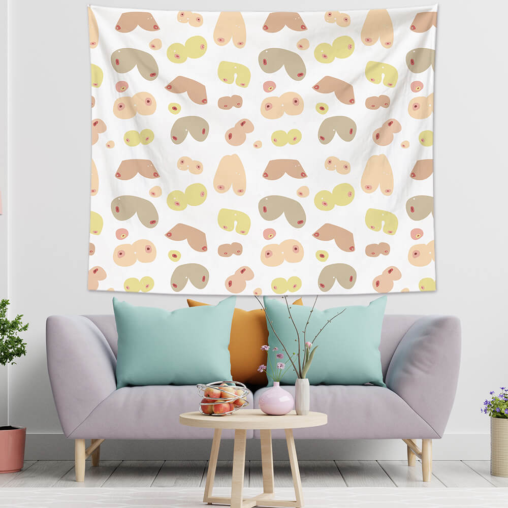 Boobs Art Tapestry Wall Hanging-BlingPainting-Customized Products Make Great Gifts