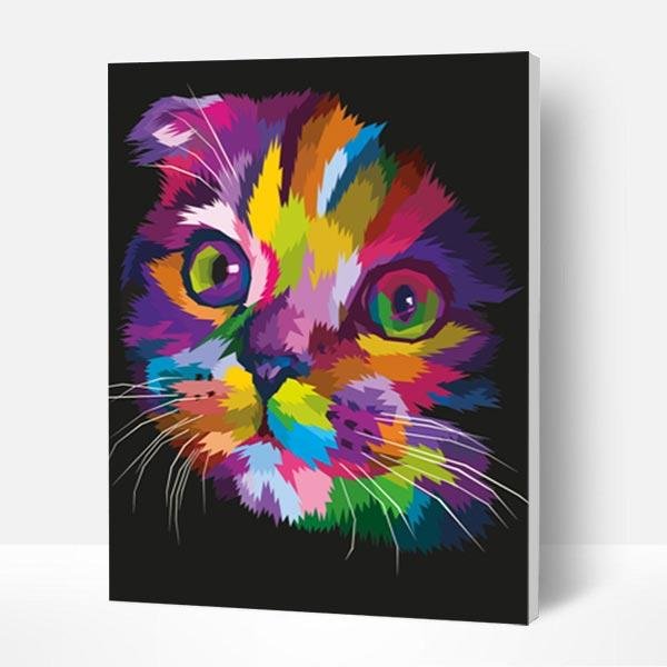 Paint by Numbers Kit -  Colored Kitten Face-BlingPainting-Customized Products Make Great Gifts