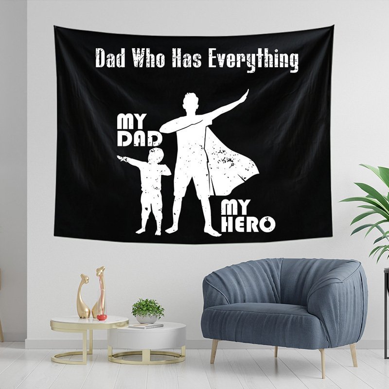 My Hero Tapestry Wall Hanging - Father’s Day Gift-BlingPainting-Customized Products Make Great Gifts
