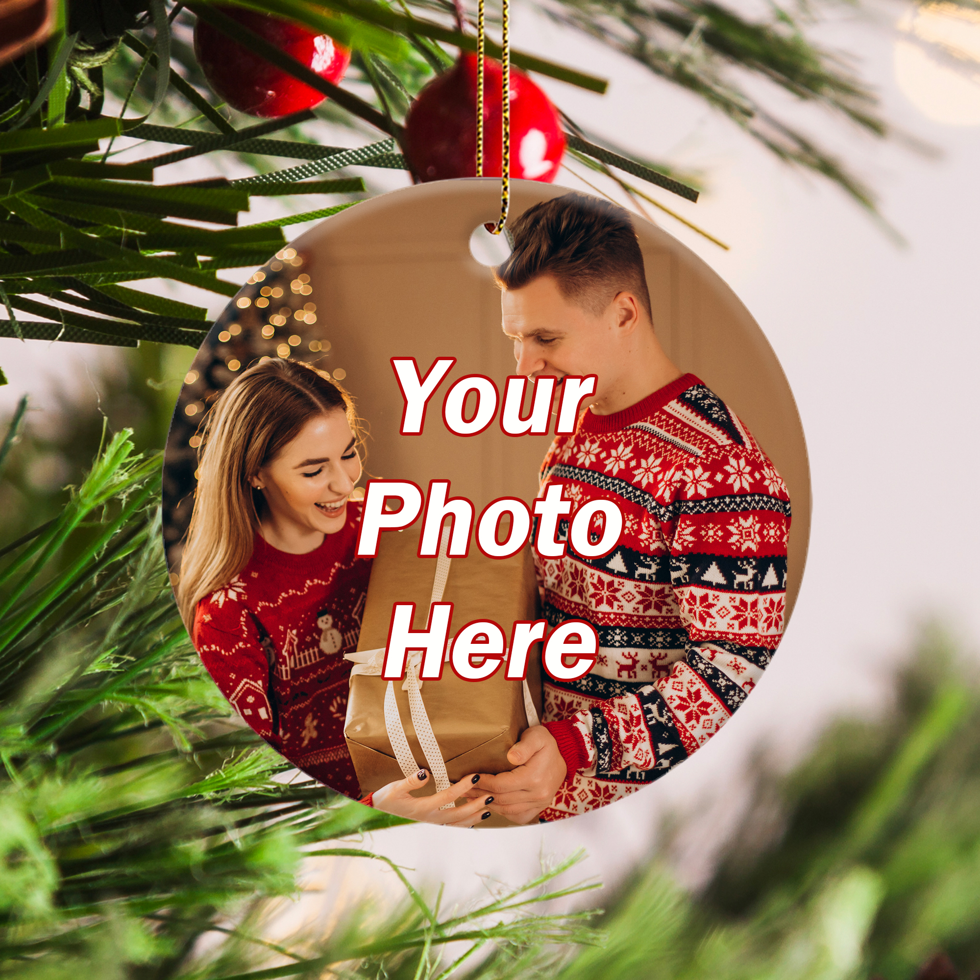 Personalized Photo/Image Christmas Ornament - Best Gifts-BlingPainting-Customized Products Make Great Gifts