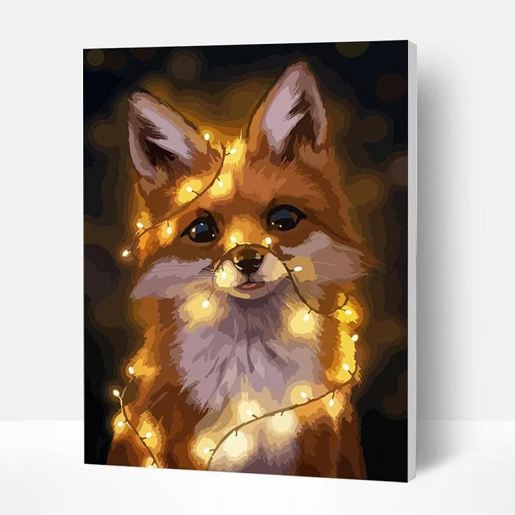 Paint by Numbers Kit - Glowing little Fox-BlingPainting-Customized Products Make Great Gifts