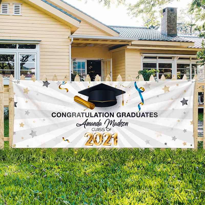 Personalized Graduation Decorations 2021 Banners-BlingPainting-Customized Products Make Great Gifts