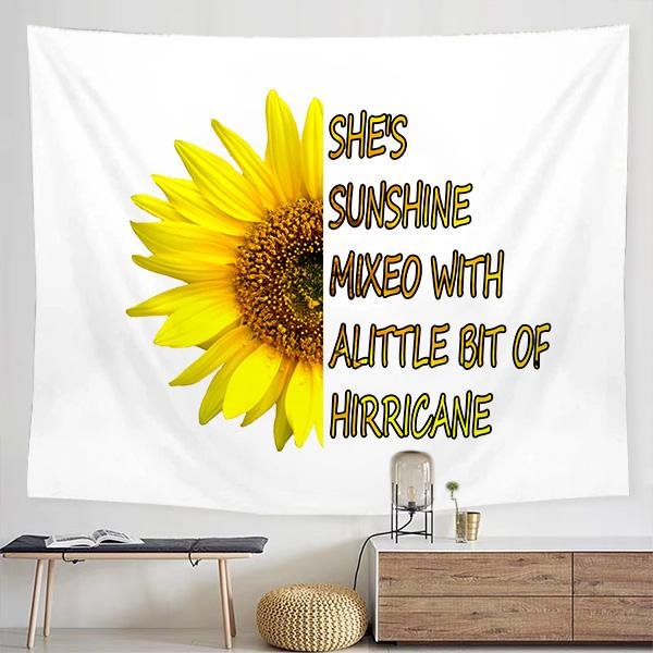 Sunflower Wall Hanging Tapestry-BlingPainting-Customized Products Make Great Gifts