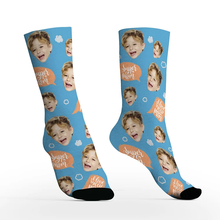 Custom Kid Face Socks with Photos-BlingPainting-Customized Products Make Great Gifts