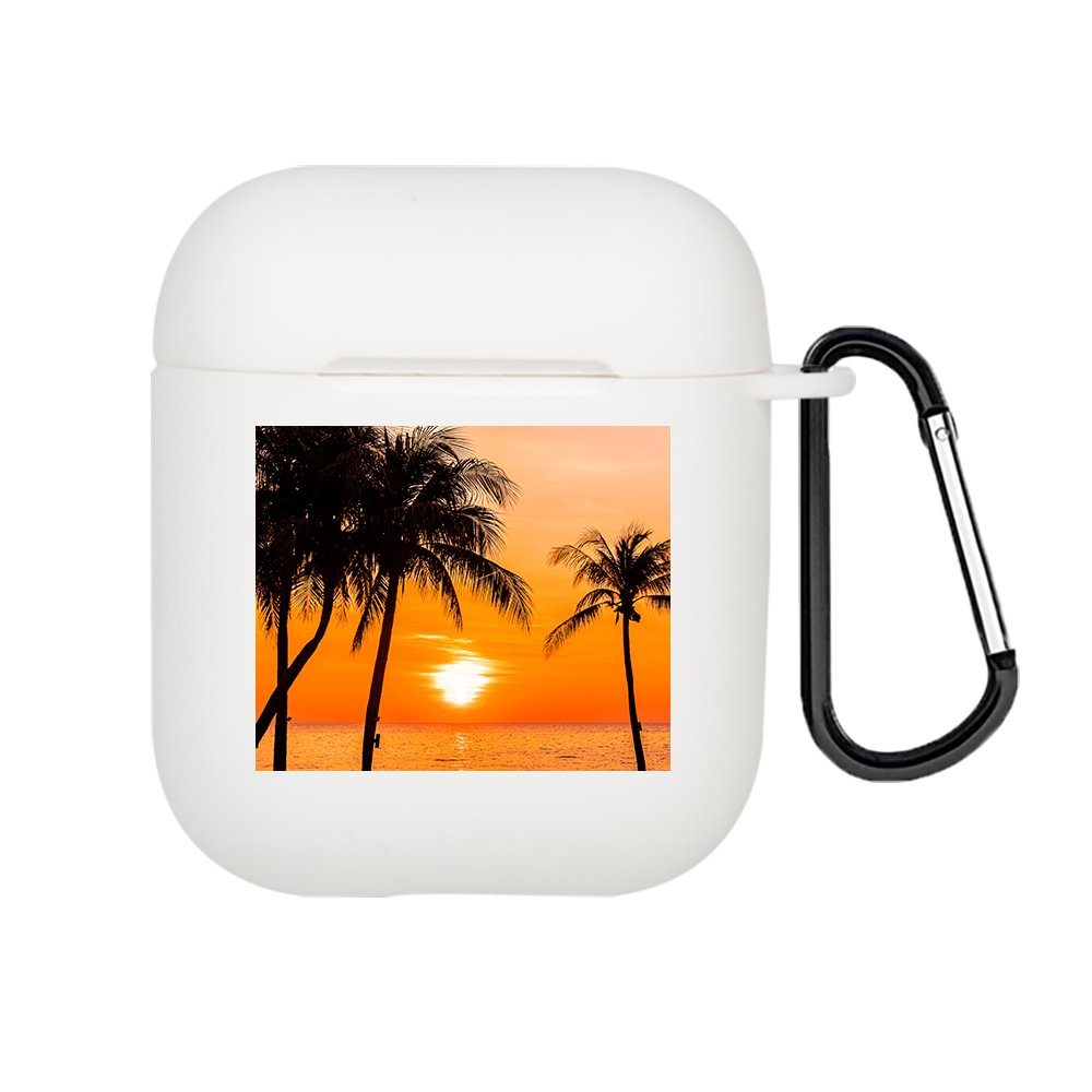 Beautiful Landscape of Sea Ocean AirPods 1&2&Pro Case With Keychain-BlingPainting-Customized Products Make Great Gifts