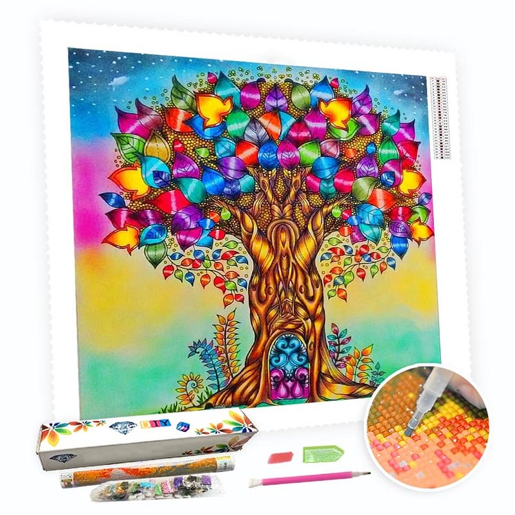 DIY Diamond Painting Kit for Adults - Colored Tree of Life-BlingPainting-Customized Products Make Great Gifts