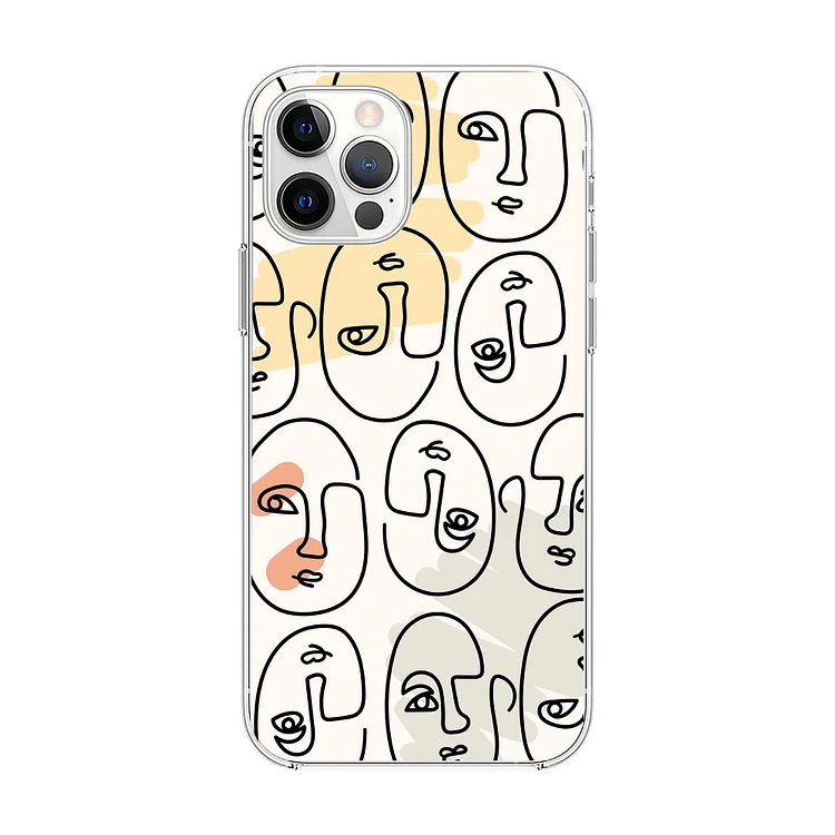 Line Art Aesthetic Faces iPhone Case-BlingPainting-Customized Products Make Great Gifts