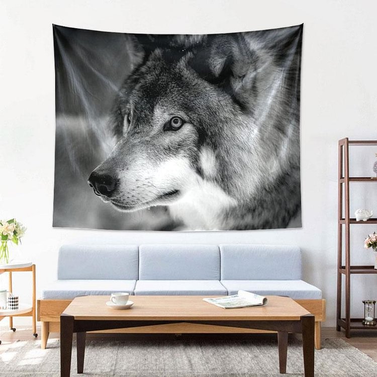 Wolf Tapestry Wall Hanging-BlingPainting-Customized Products Make Great Gifts