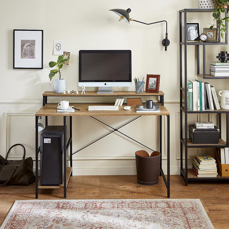 Wood Computer Desk Pc Laptop Table Writing Study Desk Home Office-BlingPainting-Customized Products Make Great Gifts