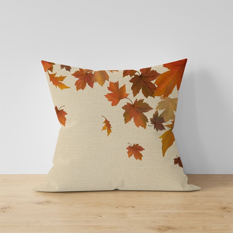 Autumn Falling Maple Leaf Throw Pillow Home Decor-BlingPainting-Customized Products Make Great Gifts