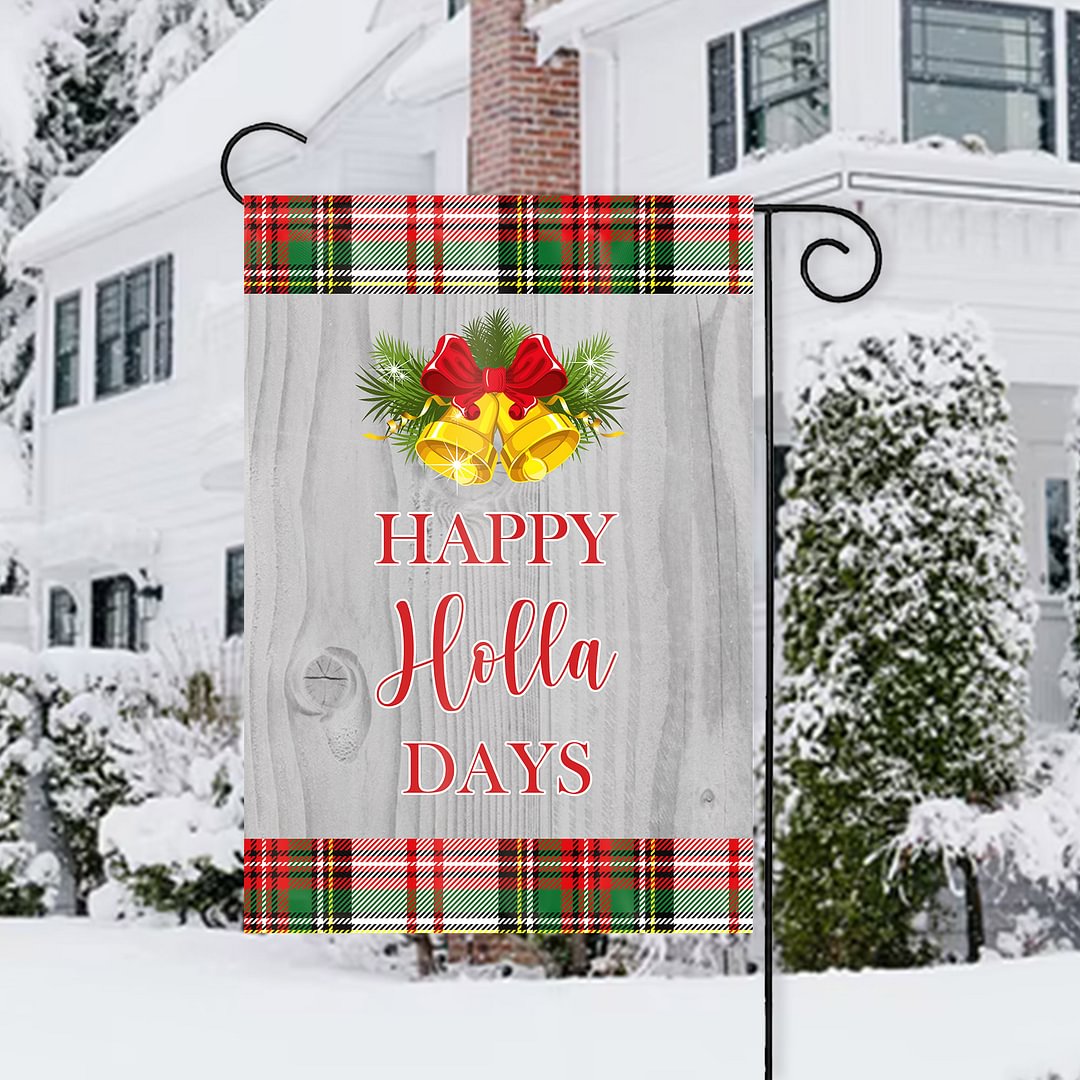 Christmas Garden Flag/House Flags Double-Sided Burlap for Garden Home Decor - Happy Holla Days-BlingPainting-Customized Products Make Great Gifts