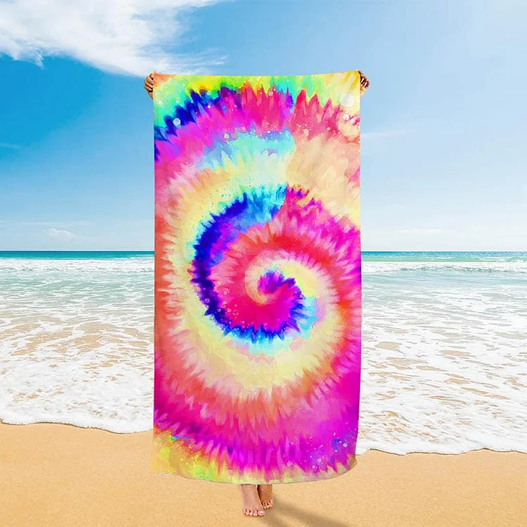 Tie Dye Pattern Beach Towel-BlingPainting-Customized Products Make Great Gifts