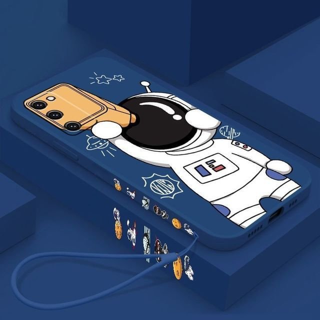 Luxury Space Astronaut Telescope Phone Case For Samsung