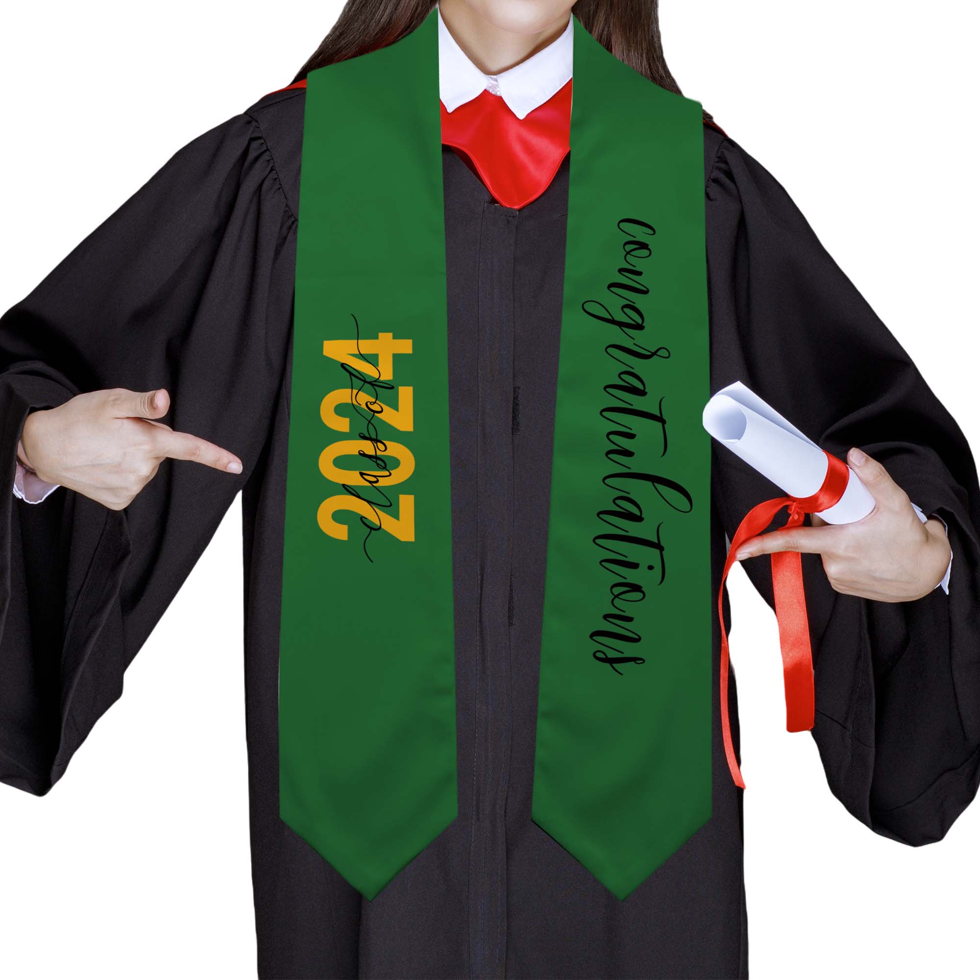 Custom College Stole, Combining High School Heritage with College Achievement-BlingPainting-Customized Products Make Great Gifts