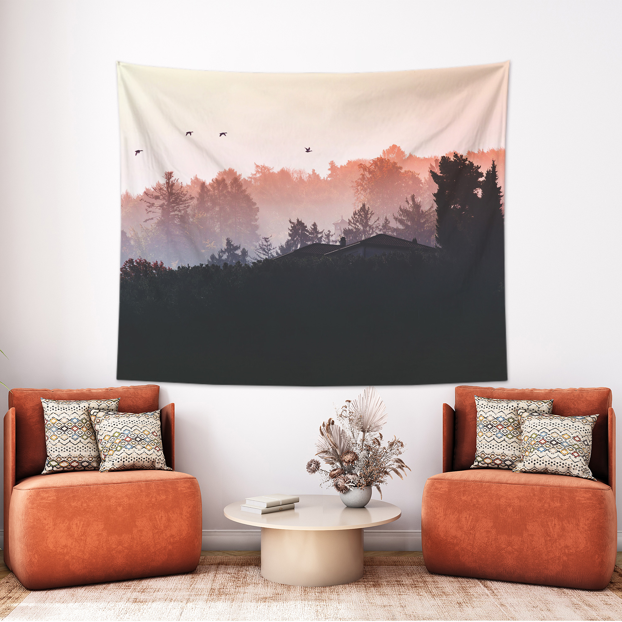 Quiet Forest Tapestry Wall Hanging-BlingPainting-Customized Products Make Great Gifts