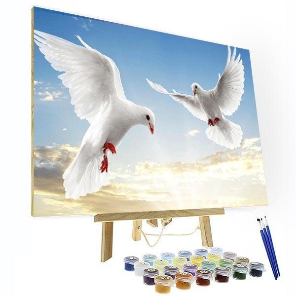 Paint by Numbers Kit - White Dove-BlingPainting-Customized Products Make Great Gifts