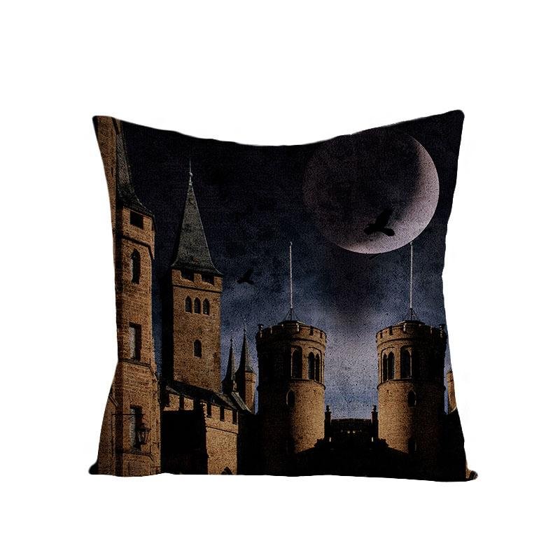 Halloween Decor Linen Scary Throw Pillow-BlingPainting-Customized Products Make Great Gifts
