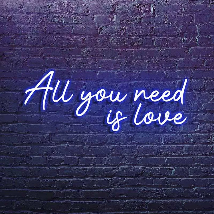 All You Need Is Love Neon Sign-BlingPainting-Customized Products Make Great Gifts