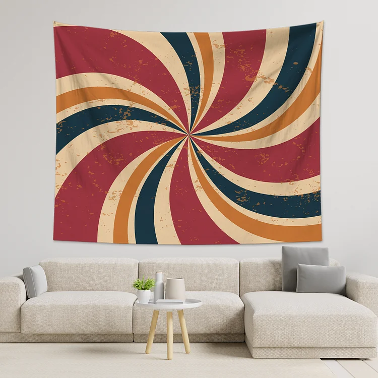 Vintage Spiral Stripe Tapestry Wall Hanging-BlingPainting-Customized Products Make Great Gifts