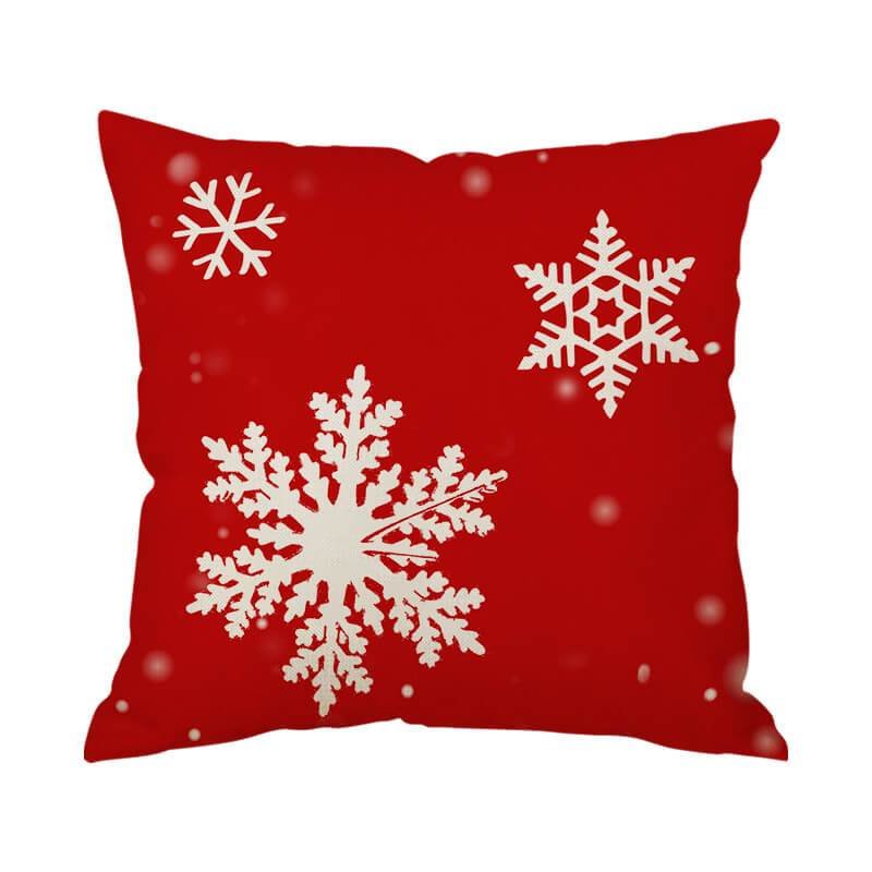 Christmas Decor Linen Snowflake Throw Pillow, Best Memorial Gifts for Her-BlingPainting-Customized Products Make Great Gifts
