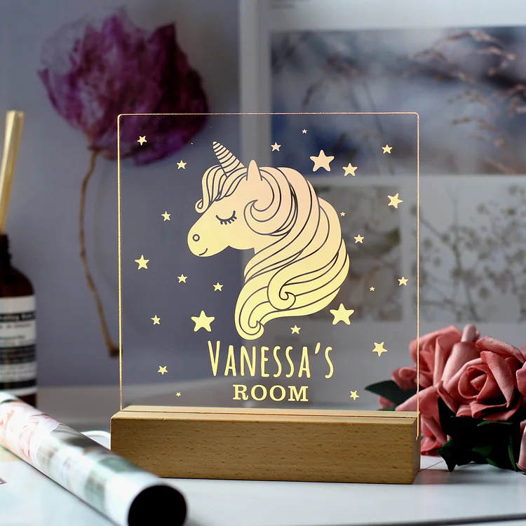 Personalized Name LED Night Light - Best Christmas Gift for Kids 