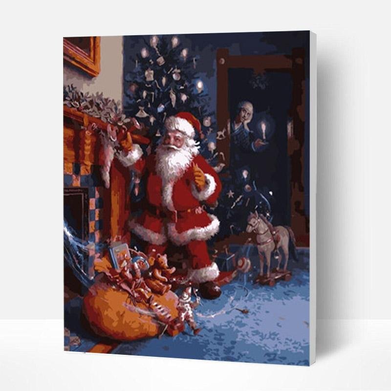 Christmas Paint by Numbers Kit - Happy Santa, Thoughtful Gifts 2021-BlingPainting-Customized Products Make Great Gifts