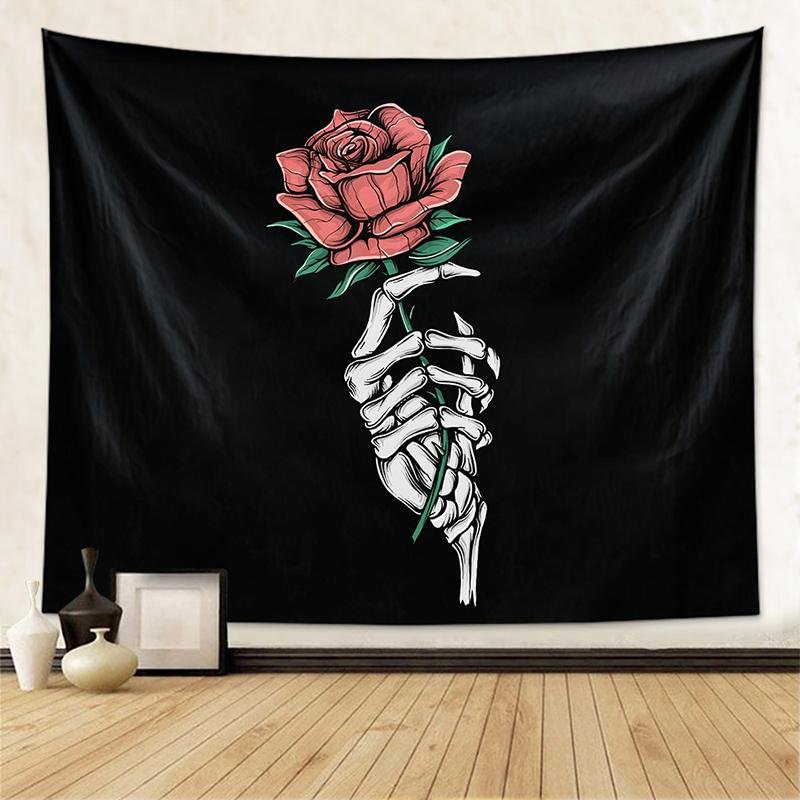 Holding Rose Tapestry Wall Hanging-BlingPainting-Customized Products Make Great Gifts