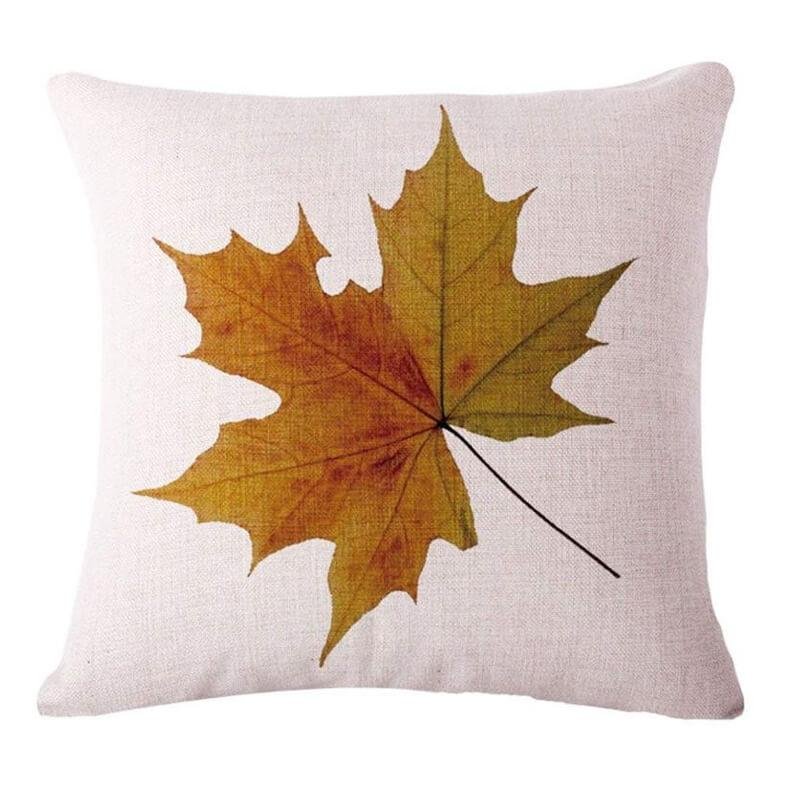 Fall Decor Linen Maple Leaf Throw Pillow B-BlingPainting-Customized Products Make Great Gifts
