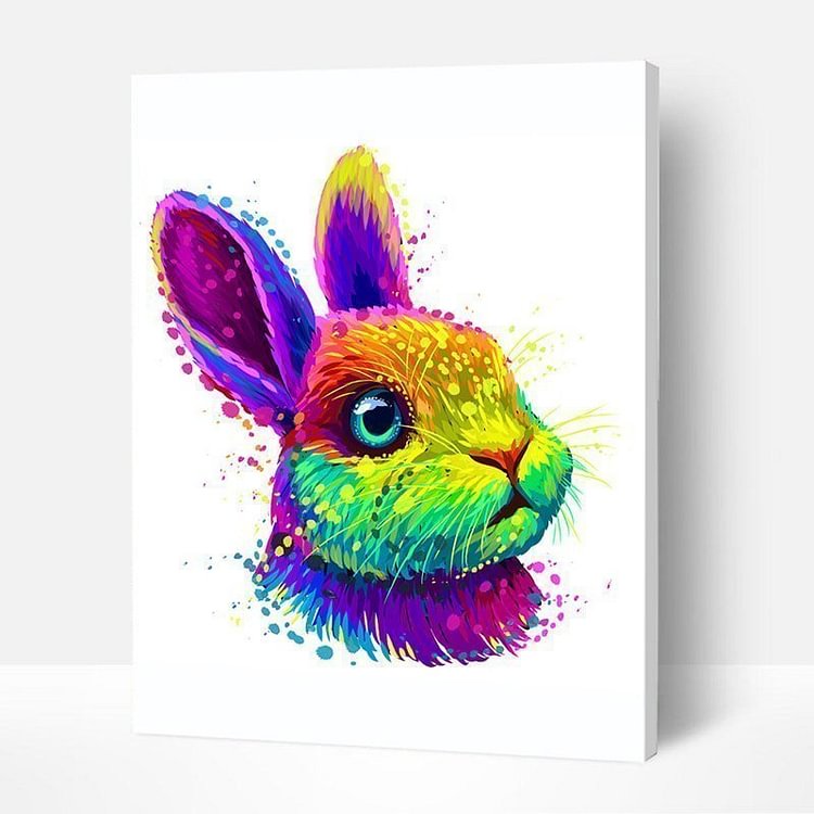 Paint by Numbers Kit - Colorful Rabbit-BlingPainting-Customized Products Make Great Gifts