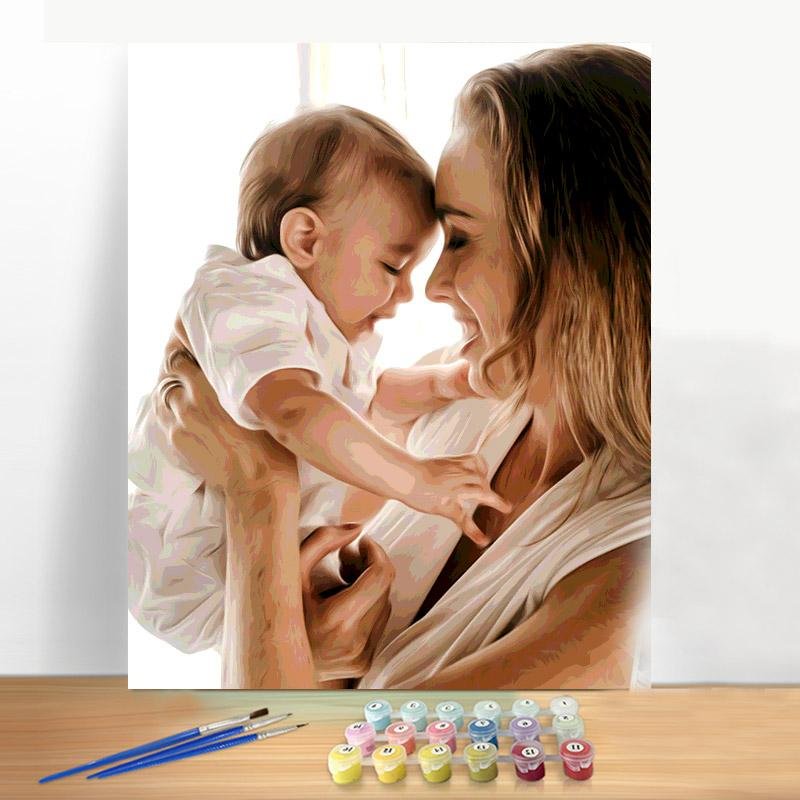 Paint by Number Kit - Customized Oil painting For Your Precious Memory, Personalized Gifts-BlingPainting-Customized Products Make Great Gifts