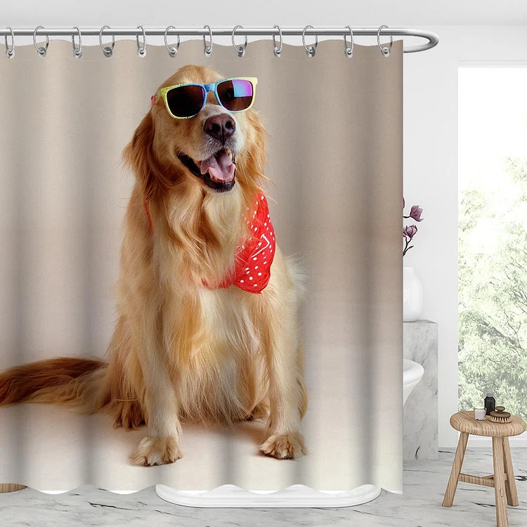 Custom Photo Waterproof Shower Curtains With 12 Hooks - For My Pet-BlingPainting-Customized Products Make Great Gifts